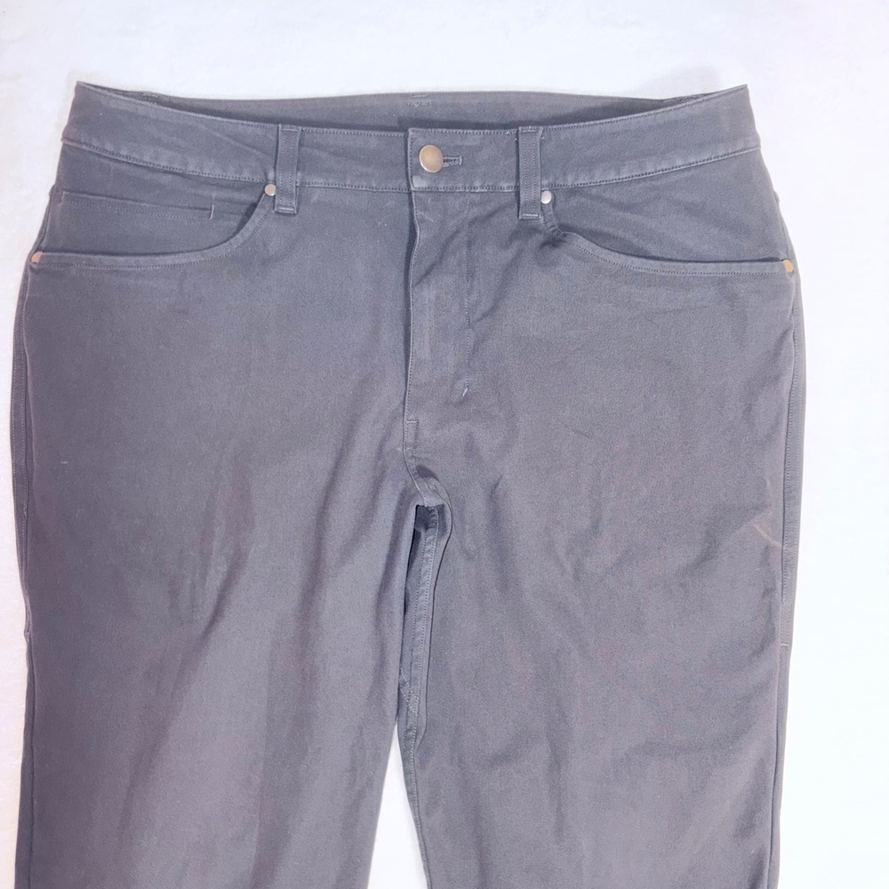 LULULEMON ABC Slim Fit Pant Mens 32 Black‎ Warpstreme Distressed Grunge Casual - Picture 2 of 13